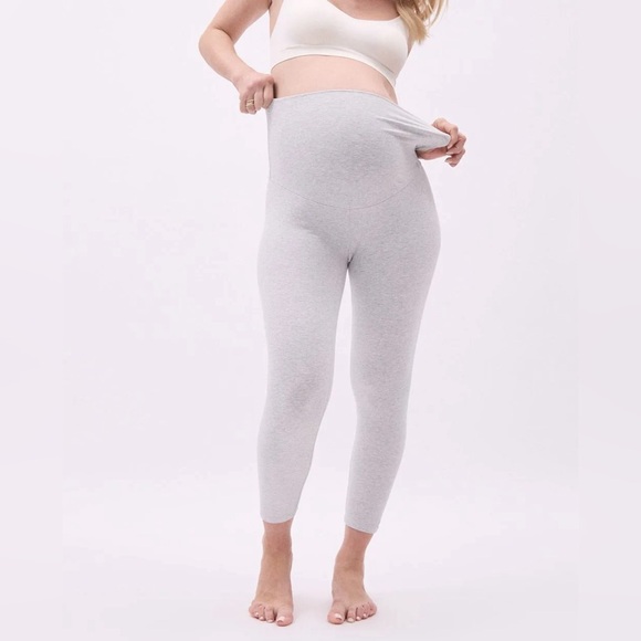 Thyme Maternity Cropped Legging - Light Grey - Size Small - Picture 2 of 4